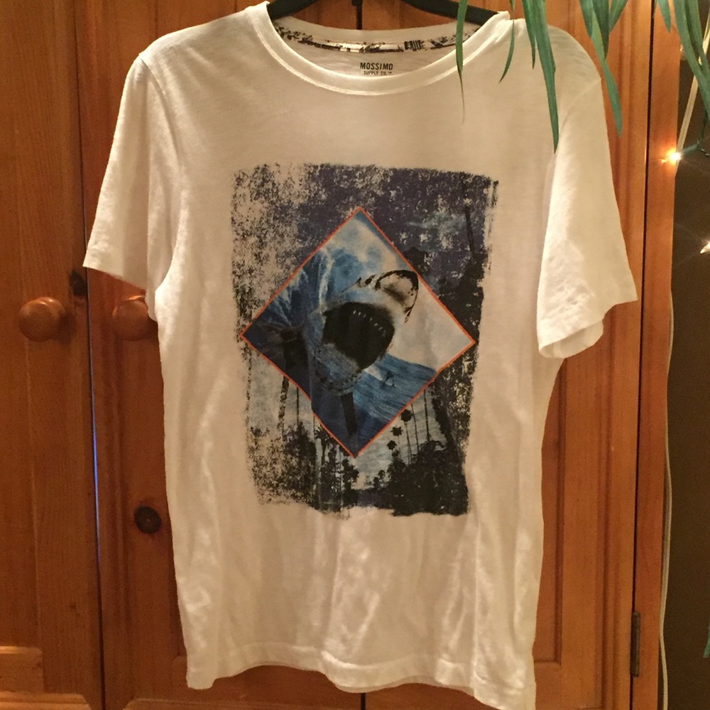 Mossimo Supply Co. boys shark t-shirt in white